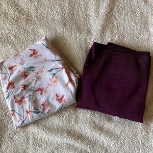 2 sets of fabletics leggings
